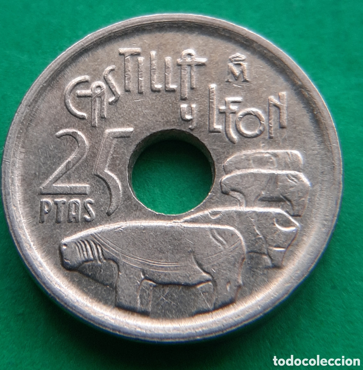 Monedas con errores: (ERROR-ESPA&Ntilde;A)(1995) 25 PESETAS REMARCADA O VARIANTE CIRCULADA - Foto 4