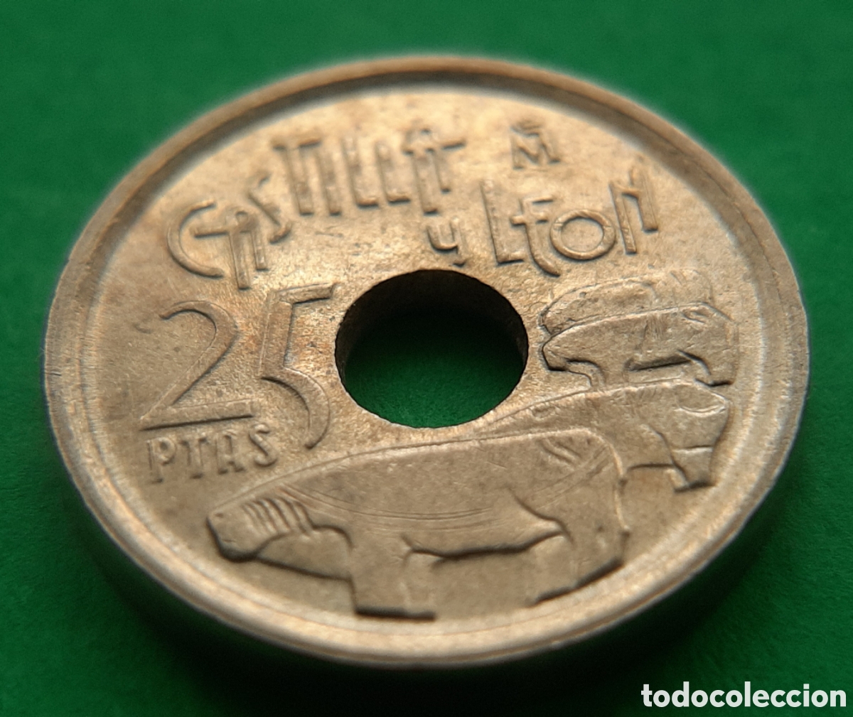 Monedas con errores: (ERROR-ESPA&Ntilde;A)(1995) 25 PESETAS REMARCADA O VARIANTE CIRCULADA - Foto 5