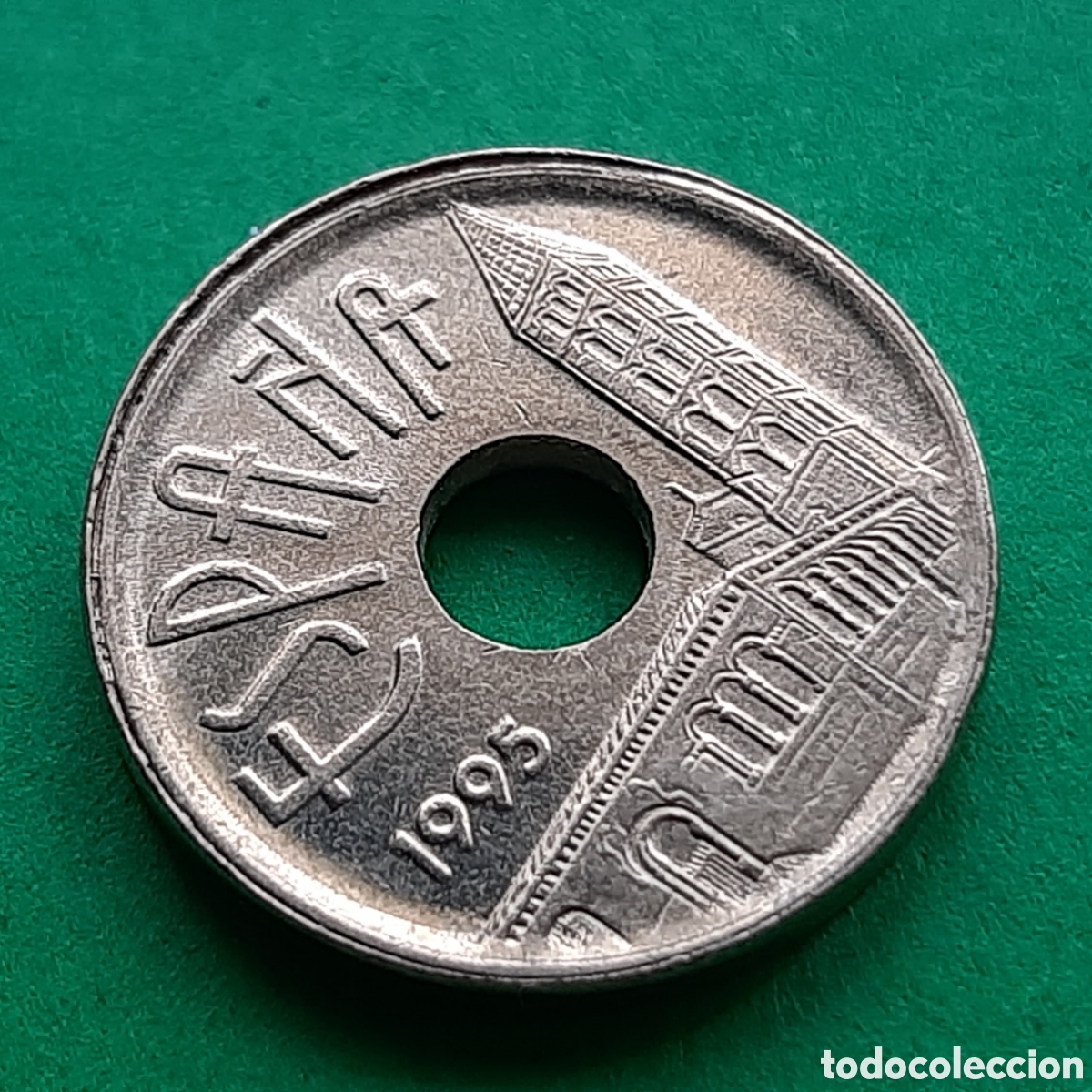 Monedas con errores: (ERROR-ESPA&Ntilde;A)(1995) 25 PESETAS REMARCADA O VARIANTE CIRCULADA - Foto 13