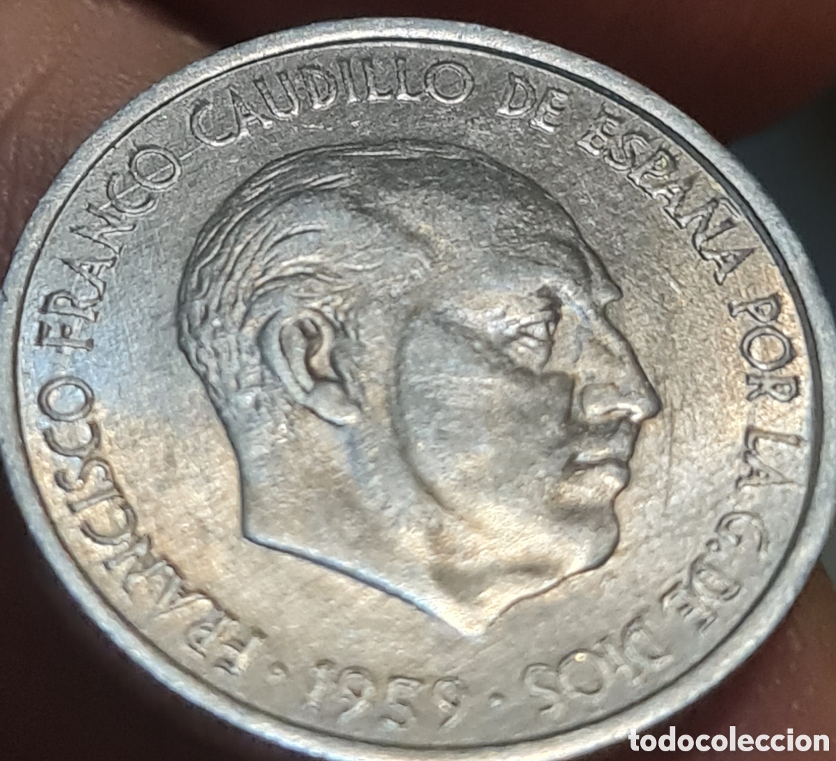 Monedas con errores: Moneda Espa&ntilde;a,1.959, 10 Centimos,EBC,error esceso metal. - Foto 5