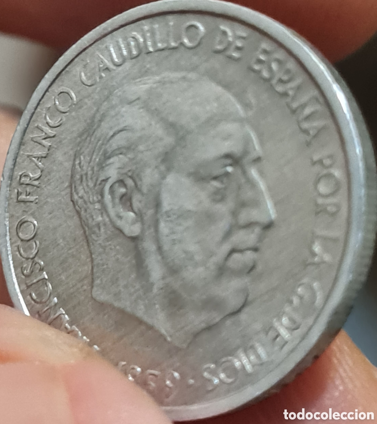 Monedas con errores: Moneda Espa&ntilde;a,1.959, 10 Centimos,EBC,error esceso metal. - Foto 7