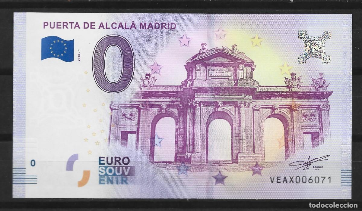 Monedas con errores: Billete tur&iacute;stico. o&euro;. Puerta de Alcal&aacute;. Madrid. - Foto 1