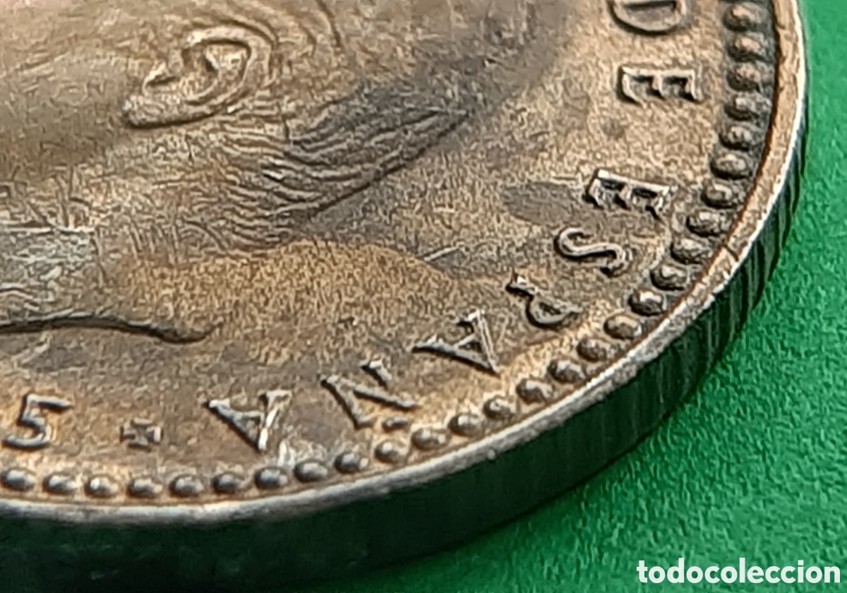 Monedas con errores: (ERROR-ESPA&Ntilde;A)(1975*78) 1 PESETA REMARCADA - Foto 9