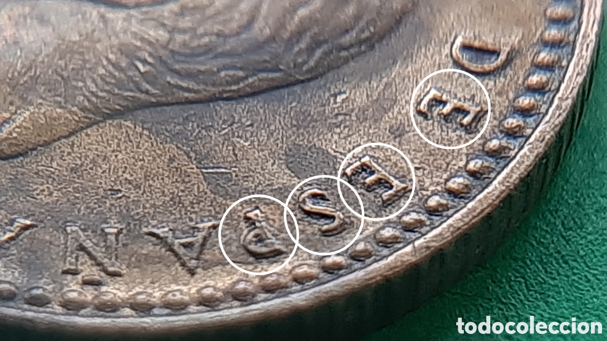 Monedas con errores: (ERROR-ESPA&Ntilde;A)(1975*78) 1 PESETA REMARCADA - Foto 1