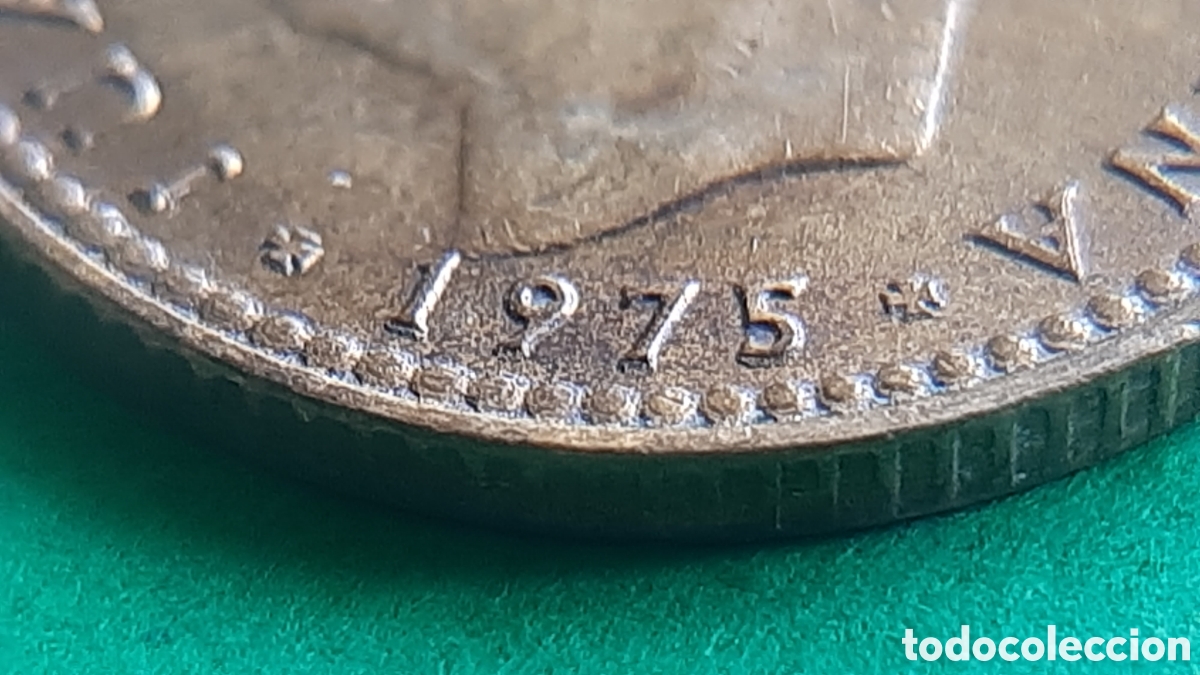 Monedas con errores: (ERROR-ESPA&Ntilde;A)(1975*80) 1 PESETA REMARCADA - Foto 8