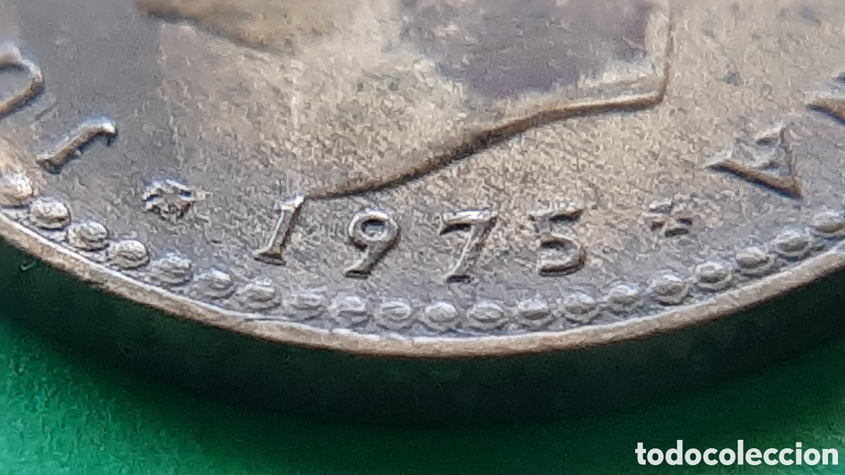 Monedas con errores: (ERROR-ESPA&Ntilde;A)(1975*80) 1 PESETA REMARCADA - Foto 13