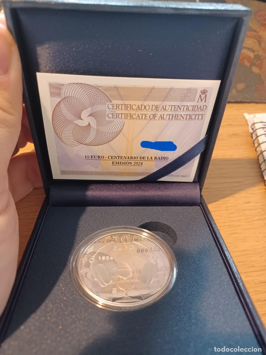 Monedas con errores: Moneda 10&euro; 2024 - 8R Centenario de la Radio - Error canto Liso - Foto 1