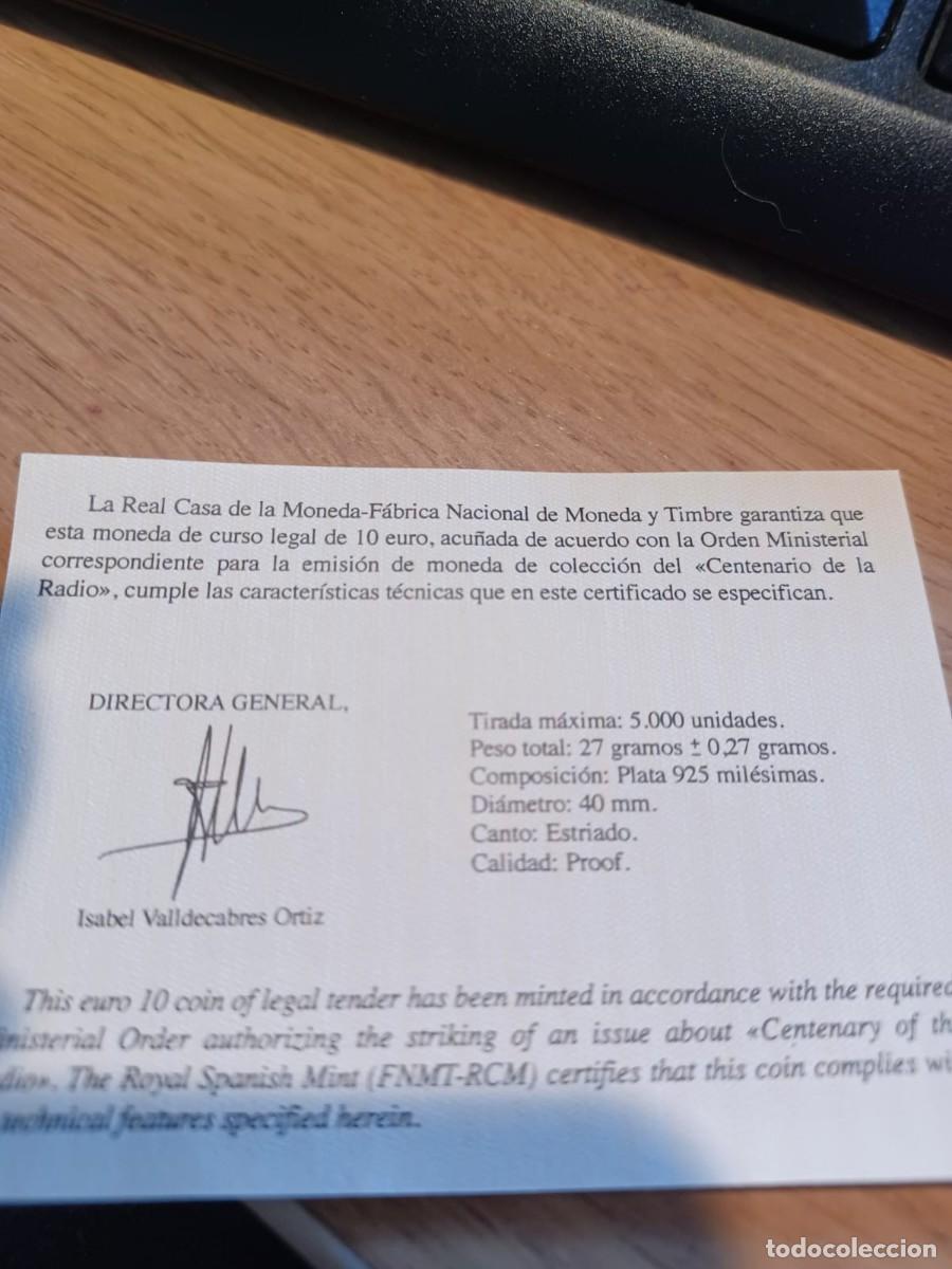 Monedas con errores: Moneda 10&euro; 2024 - 8R Centenario de la Radio - Error canto Liso - Foto 4