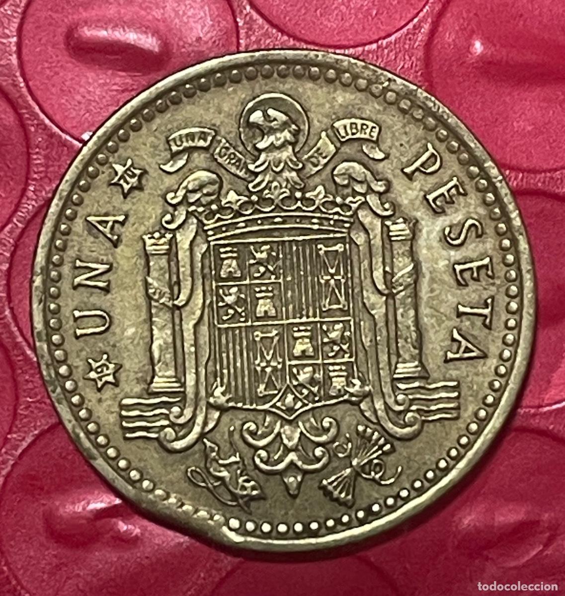 Monedas con errores: * ERROR * MONEDA SEGMENTADA 1 PESETA A&Ntilde;O 1966*70 - Foto 2