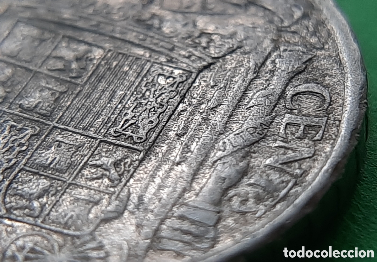 Monedas con errores: (ERROR-ESPA&Ntilde;A)(1945)(ALUMINIO) 10 C&Eacute;NTIMOS LANCERO - Foto 8