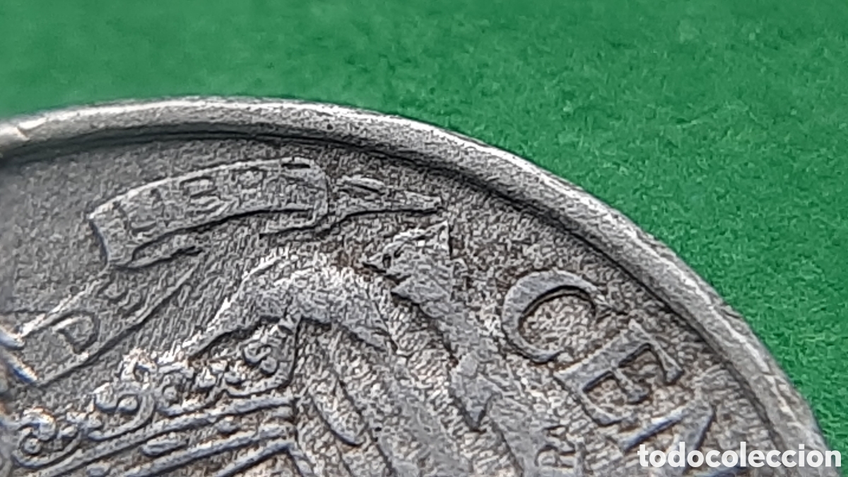 Monedas con errores: (ERROR-ESPA&Ntilde;A)(1945)(ALUMINIO) 10 C&Eacute;NTIMOS LANCERO - Foto 10