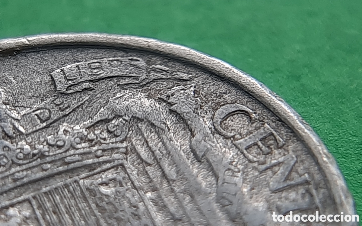 Monedas con errores: (ERROR-ESPA&Ntilde;A)(1945)(ALUMINIO) 10 C&Eacute;NTIMOS LANCERO - Foto 11