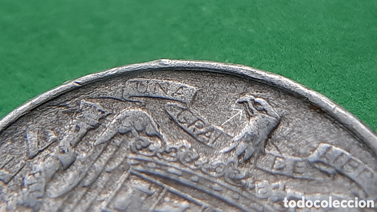 Monedas con errores: (ERROR-ESPA&Ntilde;A)(1945)(ALUMINIO) 10 C&Eacute;NTIMOS LANCERO - Foto 13