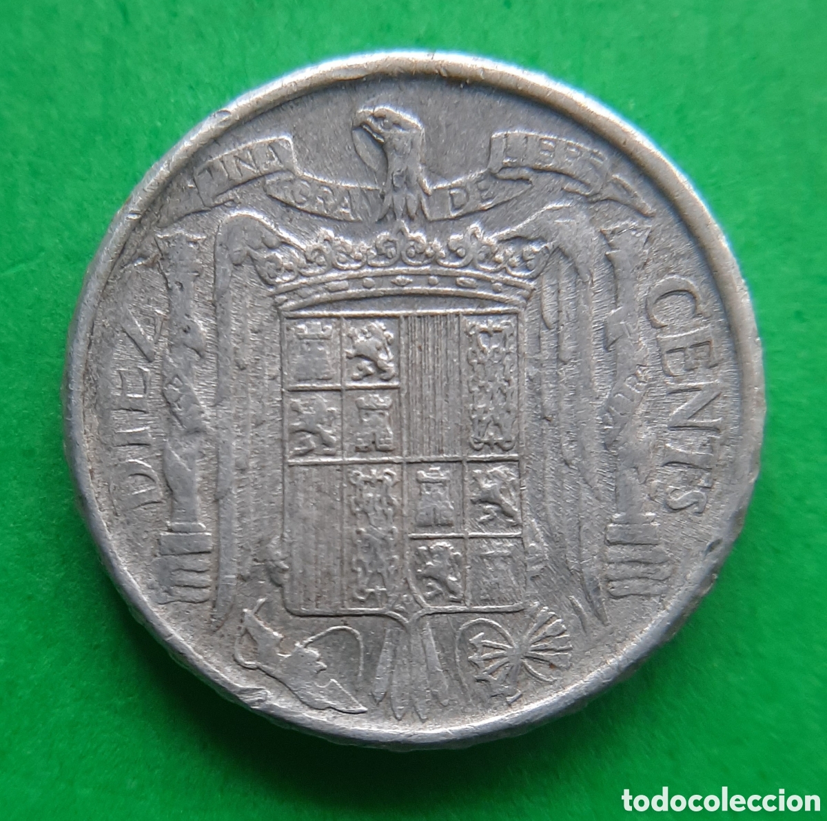 Monedas con errores: (ERROR-ESPA&Ntilde;A)(1945)(ALUMINIO) 10 C&Eacute;NTIMOS LANCERO - Foto 14