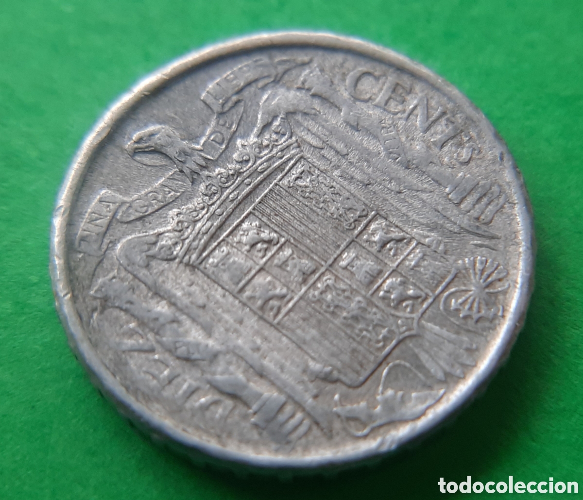 Monedas con errores: (ERROR-ESPA&Ntilde;A)(1945)(ALUMINIO) 10 C&Eacute;NTIMOS LANCERO - Foto 17