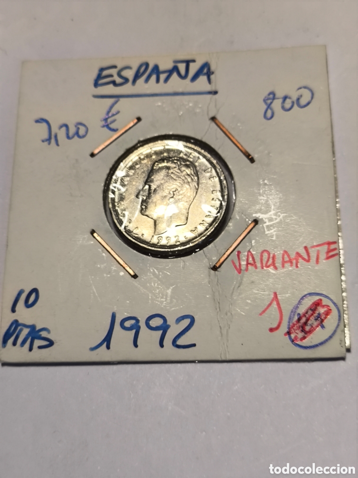 Monedas con errores: 10 Pesetas Juan Carlos I 1992 - Foto 1