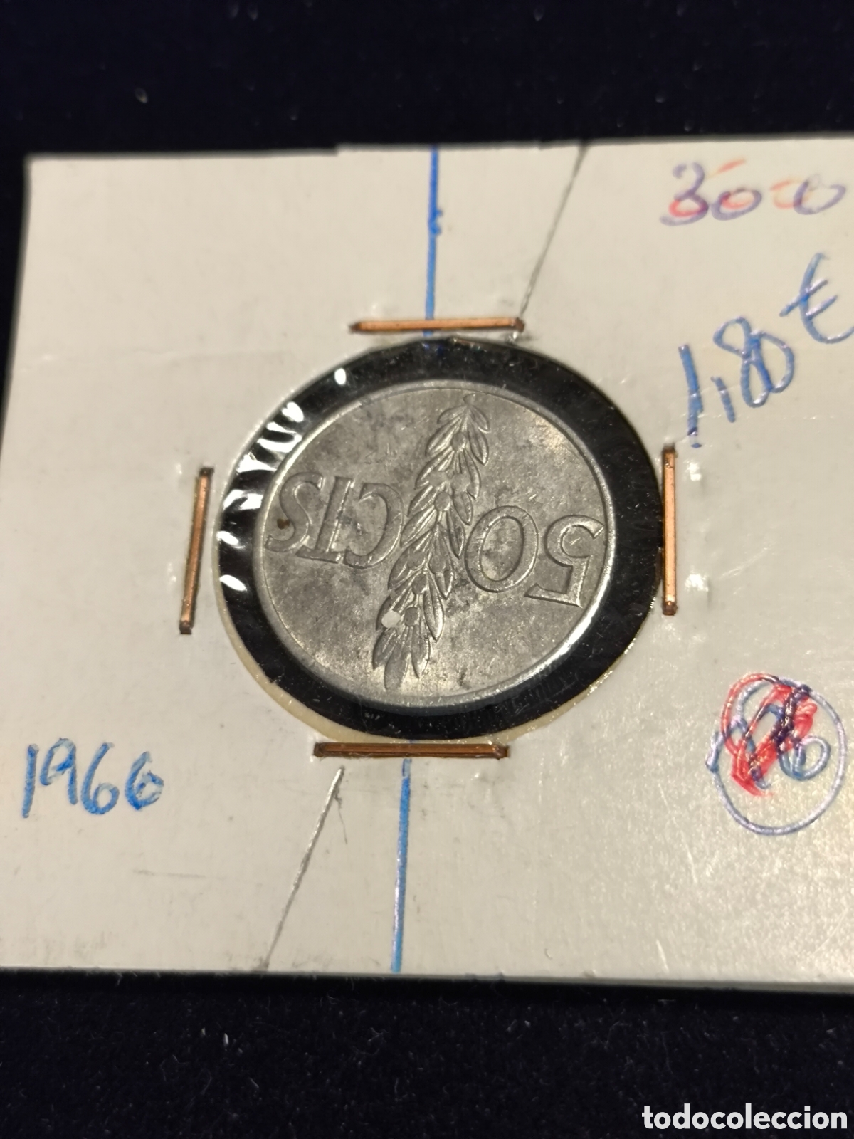 Monedas con errores: 50 C&eacute;ntimos Estado Espa&ntilde;ol 1966 Girada - Foto 1