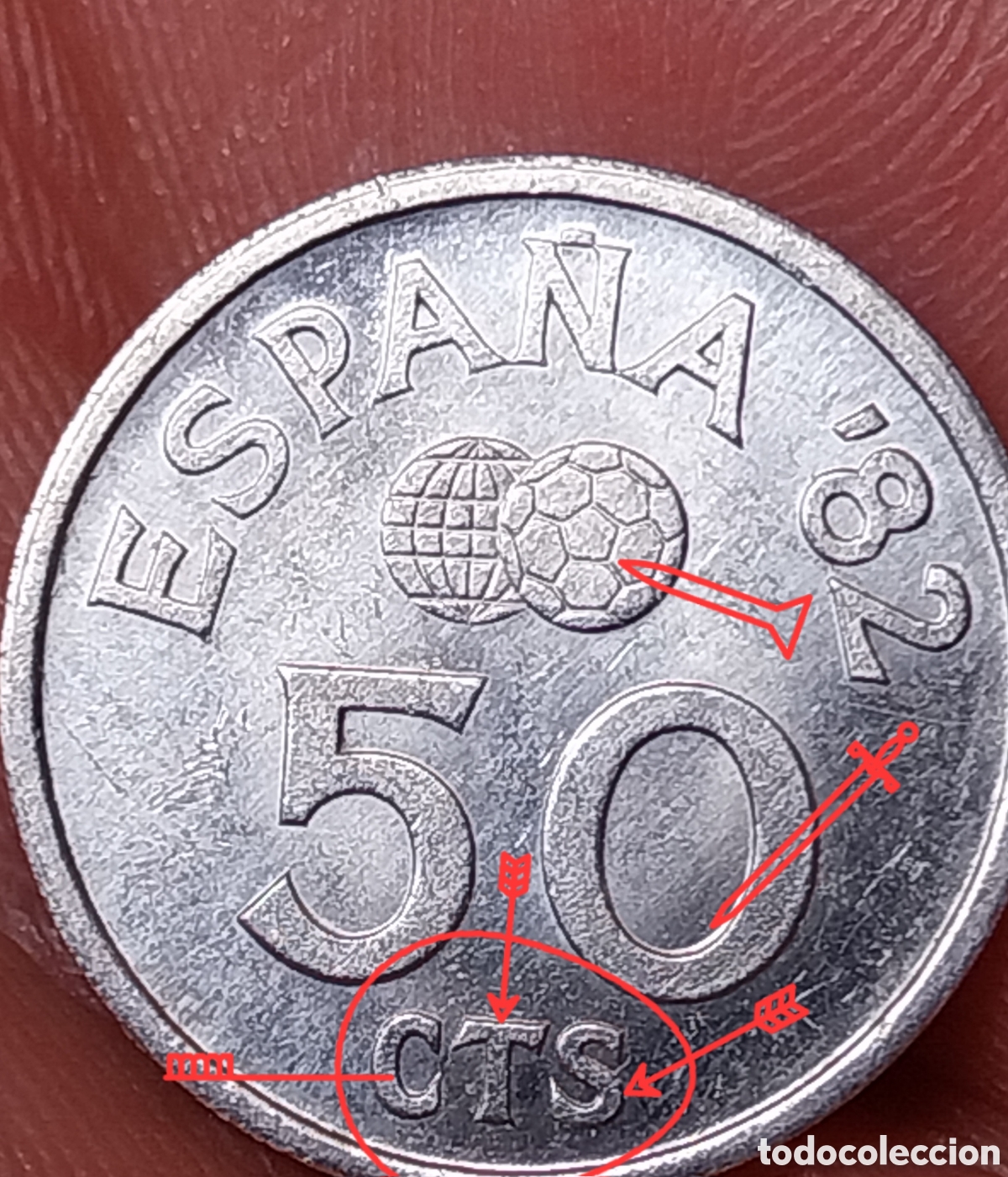 Monedas con errores: 50cents Espa&ntilde;a 1980 errores - Foto 6