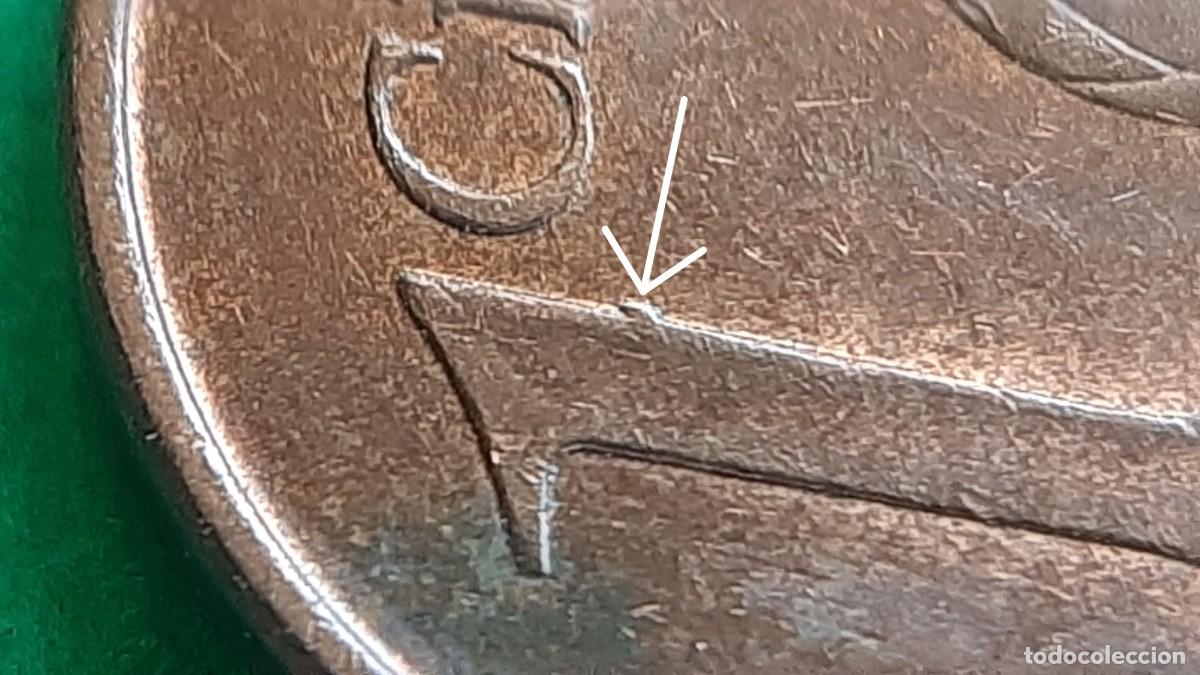 Monedas con errores: (ERROR-ESPA&Ntilde;A)(2013) 1 C&Eacute;NTIMO CON EXCESO DE METAL - Foto 3