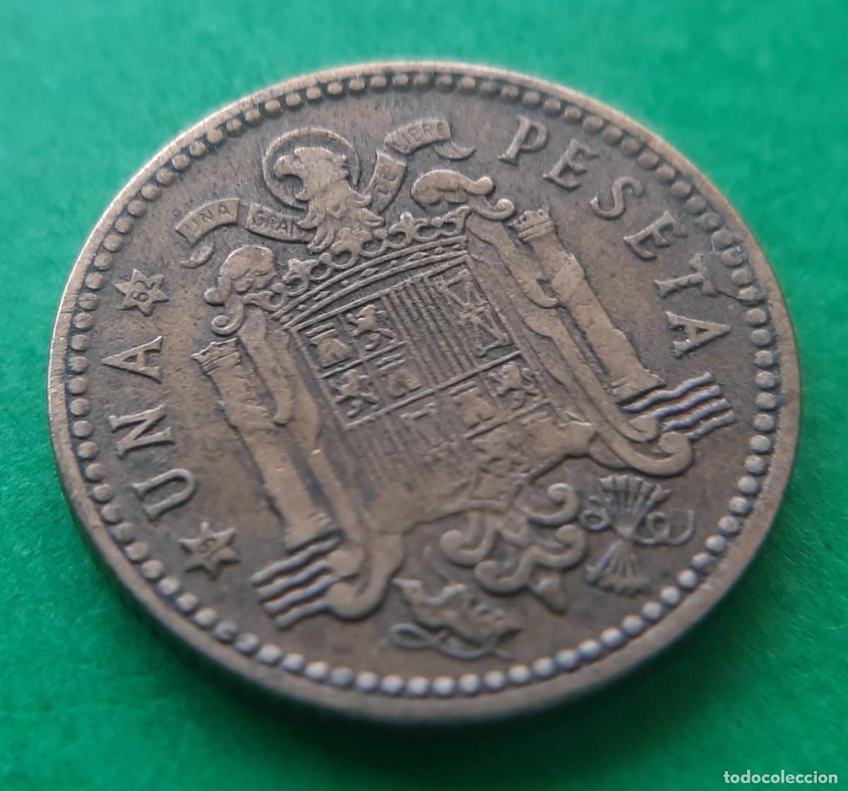 Monedas con errores: (ERROR-ESPA&Ntilde;A)(1953*62) 1 PESETA CON HOJITAS - Foto 7