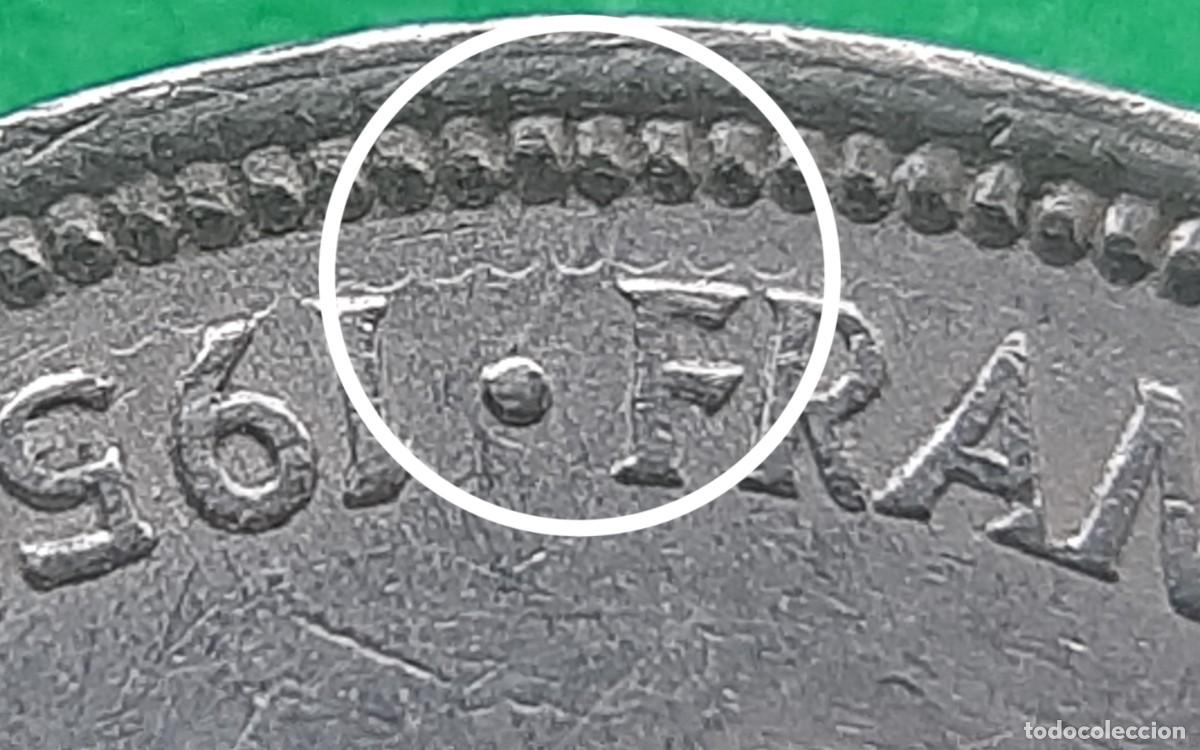 Monedas con errores: (ERROR-ESPA&Ntilde;A)(1957*58) 5 PESETAS CON REPINTE - Foto 1