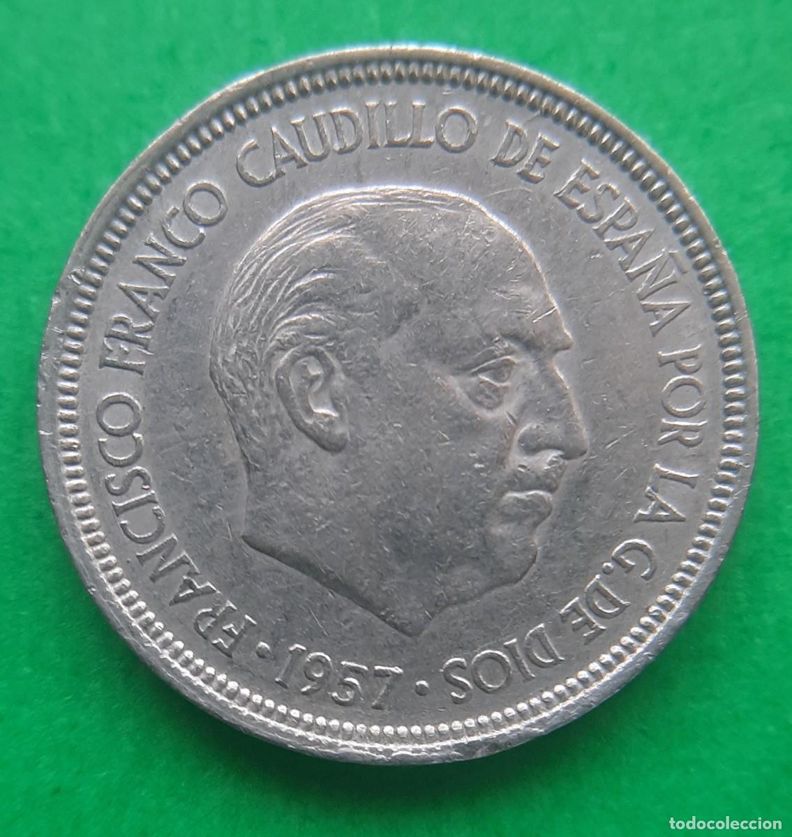 Monedas con errores: (ERROR-ESPA&Ntilde;A)(1957*58) 5 PESETAS CON REPINTE - Foto 6