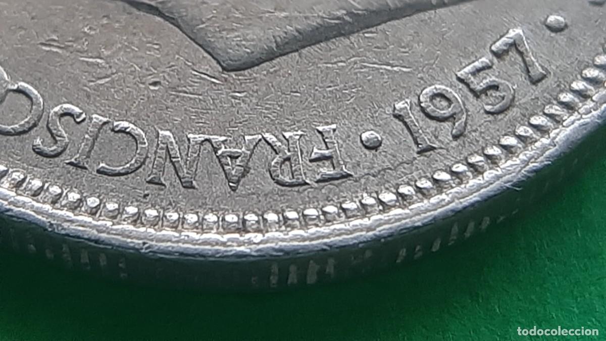 Monedas con errores: (ERROR-ESPA&Ntilde;A)(1957*58) 5 PESETAS CON REPINTE - Foto 10