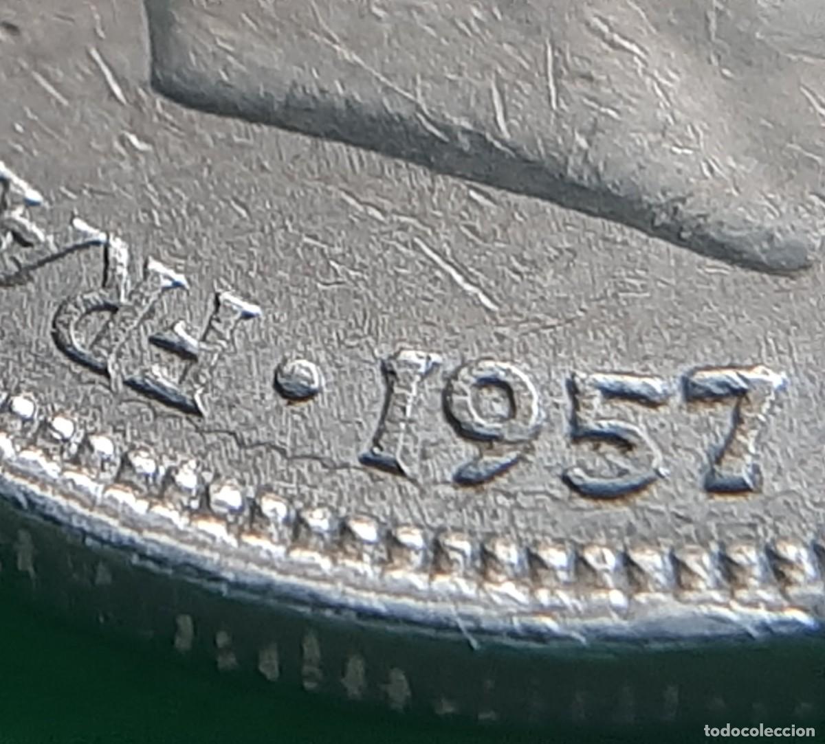 Monedas con errores: (ERROR-ESPA&Ntilde;A)(1957*58) 5 PESETAS CON REPINTE - Foto 12