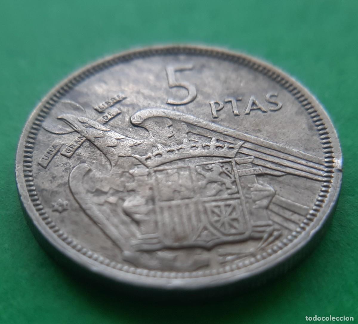 Monedas con errores: (ERROR-ESPA&Ntilde;A)(1957*58) 5 PESETAS CON REPINTE - Foto 19