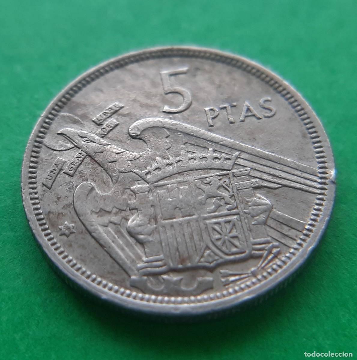 Monedas con errores: (ERROR-ESPA&Ntilde;A)(1957*58) 5 PESETAS CON REPINTE - Foto 25
