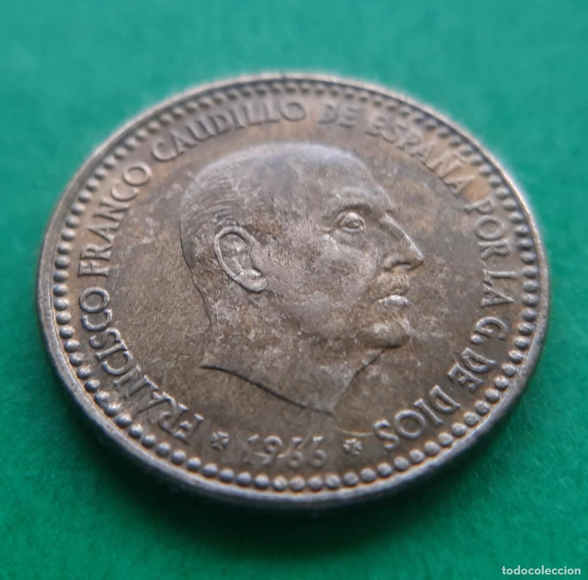 Monedas con errores: (ERROR-ESPA&Ntilde;A)(1966*67) 1 PESETA CON REPINTE EN ANVERSO Y REVERSO - Foto 5