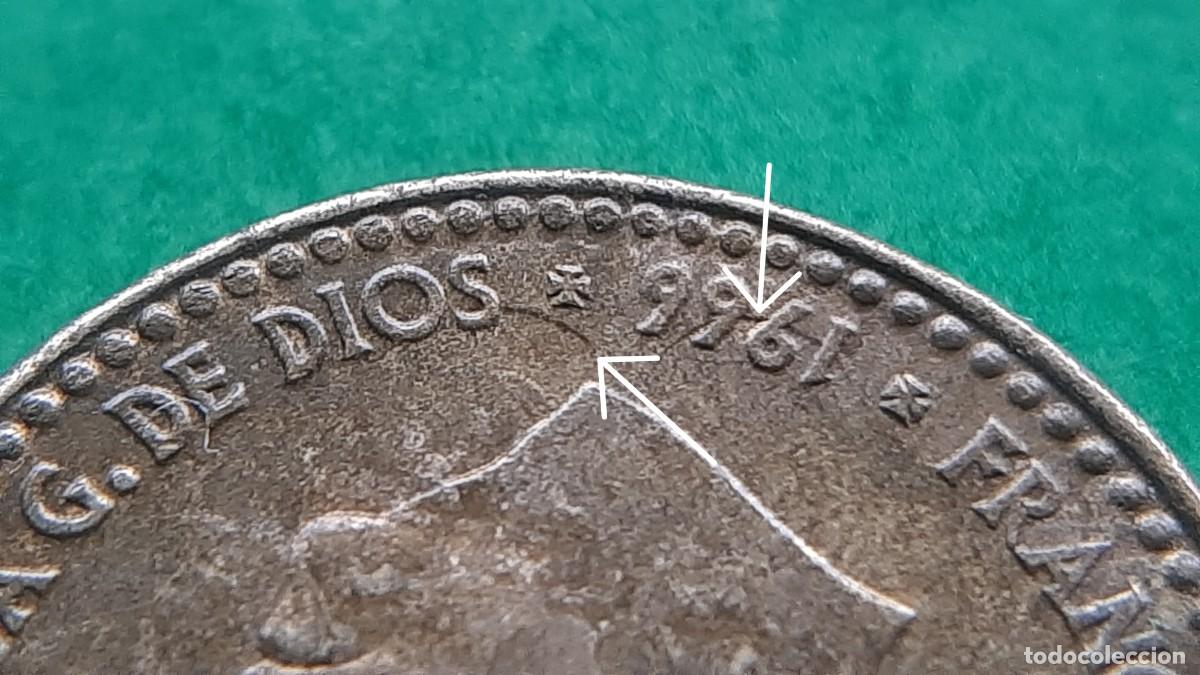 Monedas con errores: (ERROR-ESPA&Ntilde;A)(1966*67) 1 PESETA CON REPINTE EN ANVERSO Y REVERSO - Foto 6