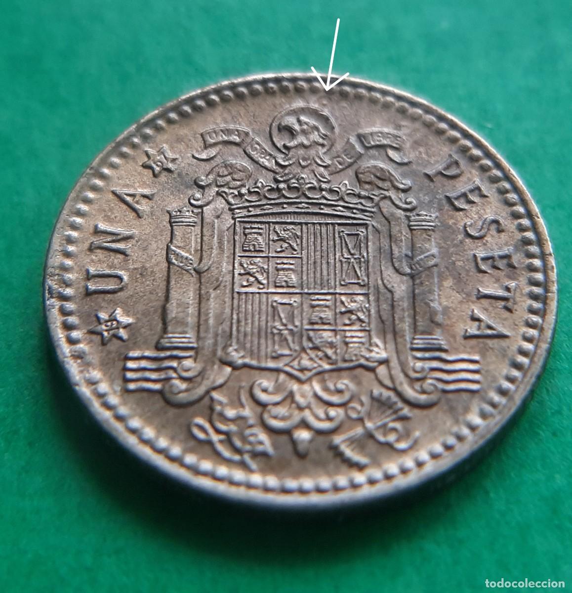 Monedas con errores: (ERROR-ESPA&Ntilde;A)(1966*67) 1 PESETA CON REPINTE EN ANVERSO Y REVERSO - Foto 15