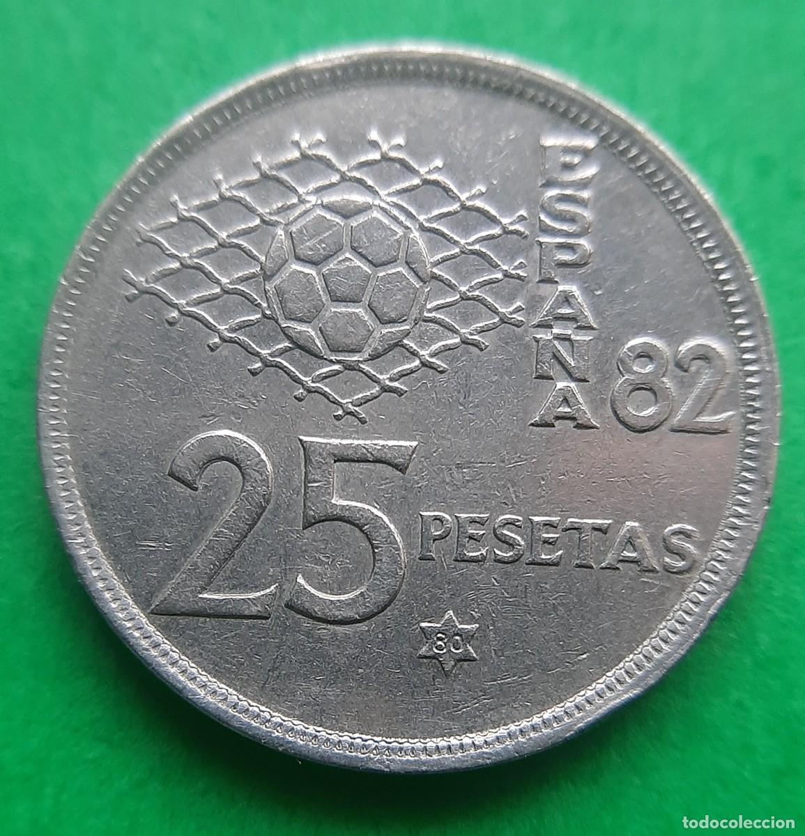 Monedas con errores: (ERROR-ESPA&Ntilde;A)(1980*80) 25 PESETAS CON LEYENDA REMARCADA - Foto 7