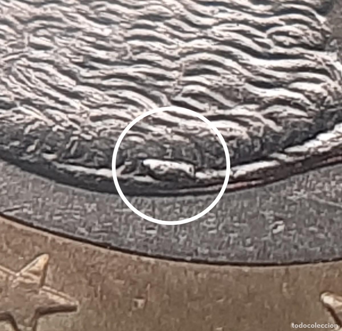 Monedas con errores: (ERROR-ESPA&Ntilde;A)(2023) 1 EURO CON EXCESO DE METAL EN LA CABEZA - Foto 1