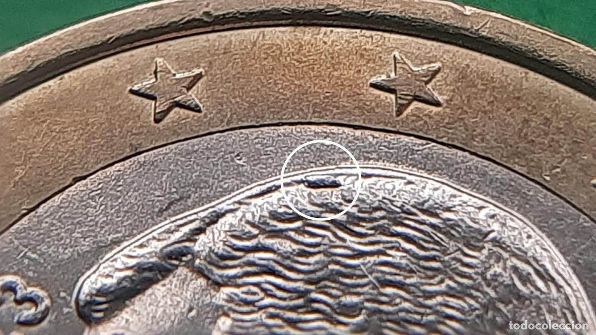 Monedas con errores: (ERROR-ESPA&Ntilde;A)(2023) 1 EURO CON EXCESO DE METAL EN LA CABEZA - Foto 4
