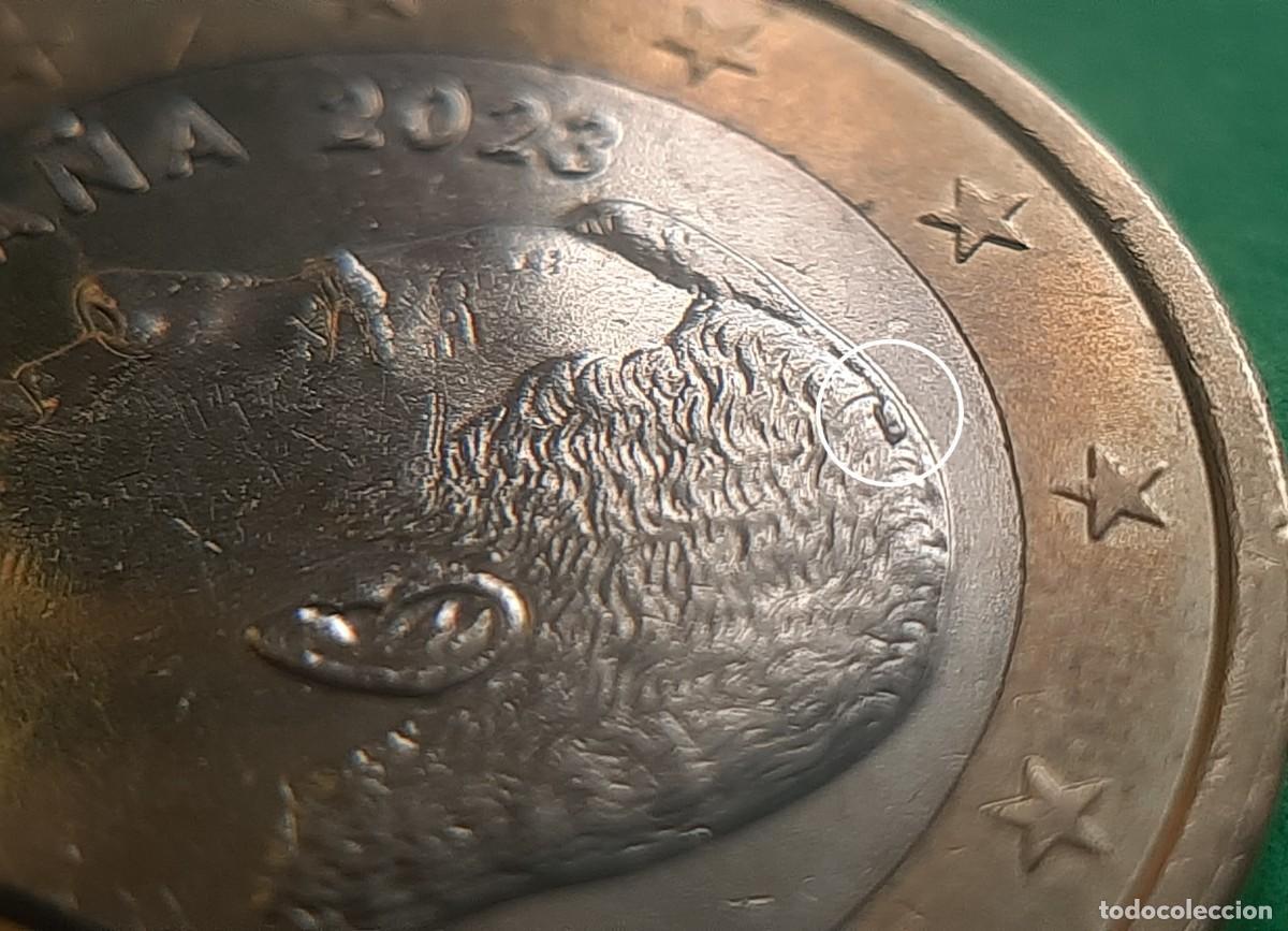 Monedas con errores: (ERROR-ESPA&Ntilde;A)(2023) 1 EURO CON EXCESO DE METAL EN LA CABEZA - Foto 14