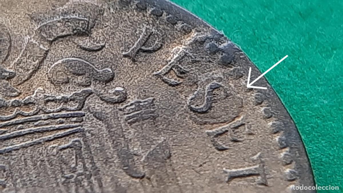 Monedas con errores: (ERROR-ESPA&Ntilde;A)(1953*56) 1 PESETA CON EXCESO DE METAL. - Foto 2