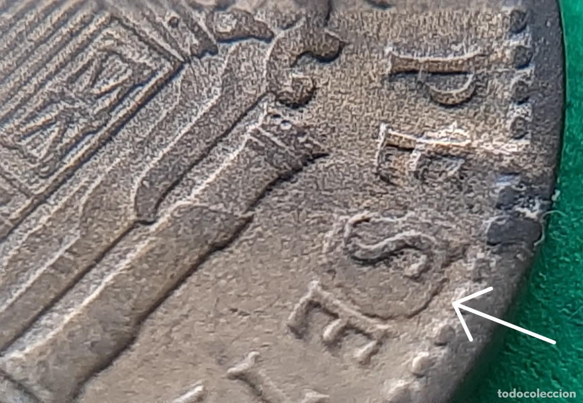 Monedas con errores: (ERROR-ESPA&Ntilde;A)(1953*56) 1 PESETA CON EXCESO DE METAL. - Foto 1