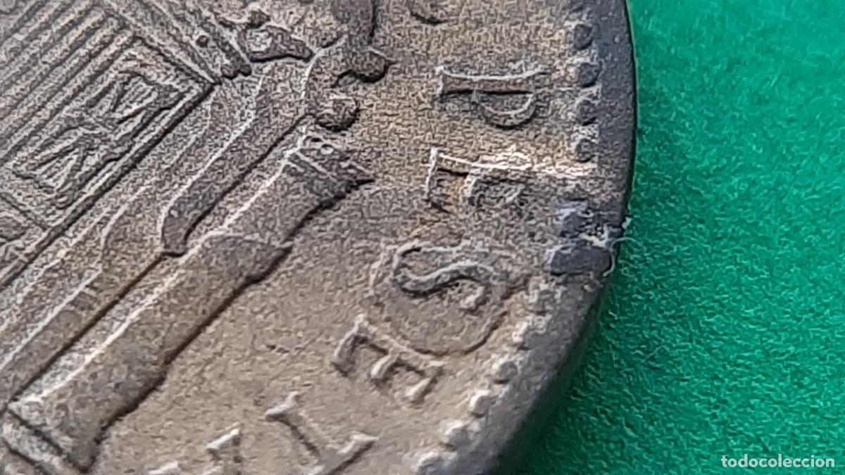 Monedas con errores: (ERROR-ESPA&Ntilde;A)(1953*56) 1 PESETA CON EXCESO DE METAL. - Foto 3