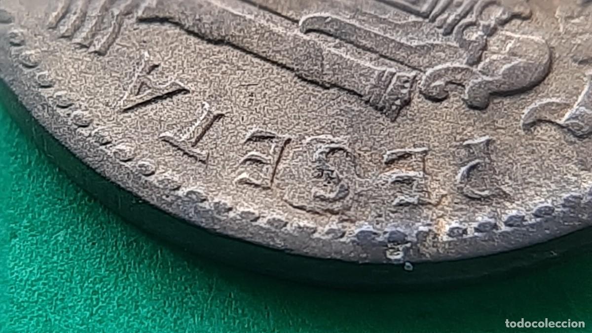 Monedas con errores: (ERROR-ESPA&Ntilde;A)(1953*56) 1 PESETA CON EXCESO DE METAL. - Foto 4