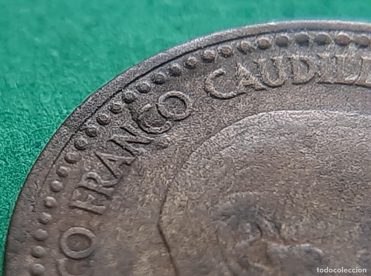 Monedas con errores: (ERROR-ESPA&Ntilde;A)(1953*56) 1 PESETA CON EXCESO DE METAL. - Foto 6
