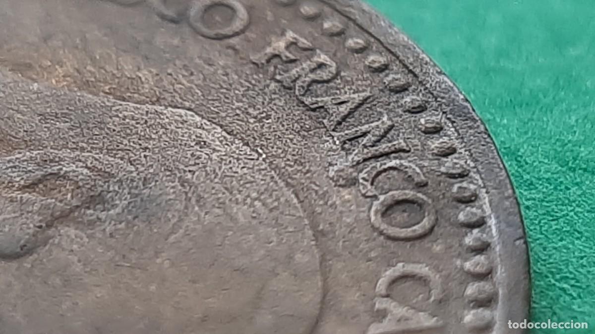 Monedas con errores: (ERROR-ESPA&Ntilde;A)(1953*56) 1 PESETA CON EXCESO DE METAL. - Foto 8