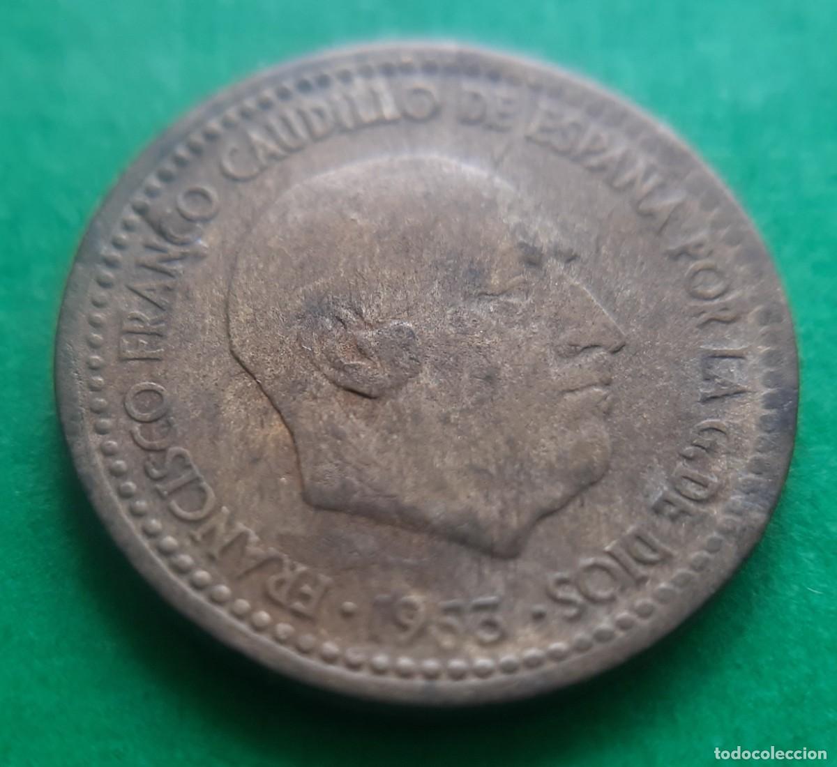 Monedas con errores: (ERROR-ESPA&Ntilde;A)(1953*56) 1 PESETA CON EXCESO DE METAL. - Foto 10