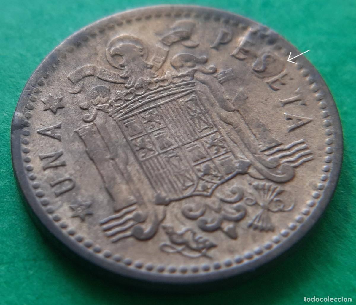 Monedas con errores: (ERROR-ESPA&Ntilde;A)(1953*56) 1 PESETA CON EXCESO DE METAL. - Foto 12