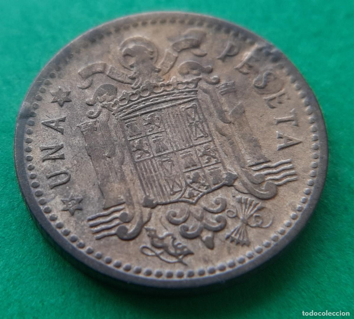 Monedas con errores: (ERROR-ESPA&Ntilde;A)(1953*56) 1 PESETA CON EXCESO DE METAL. - Foto 15