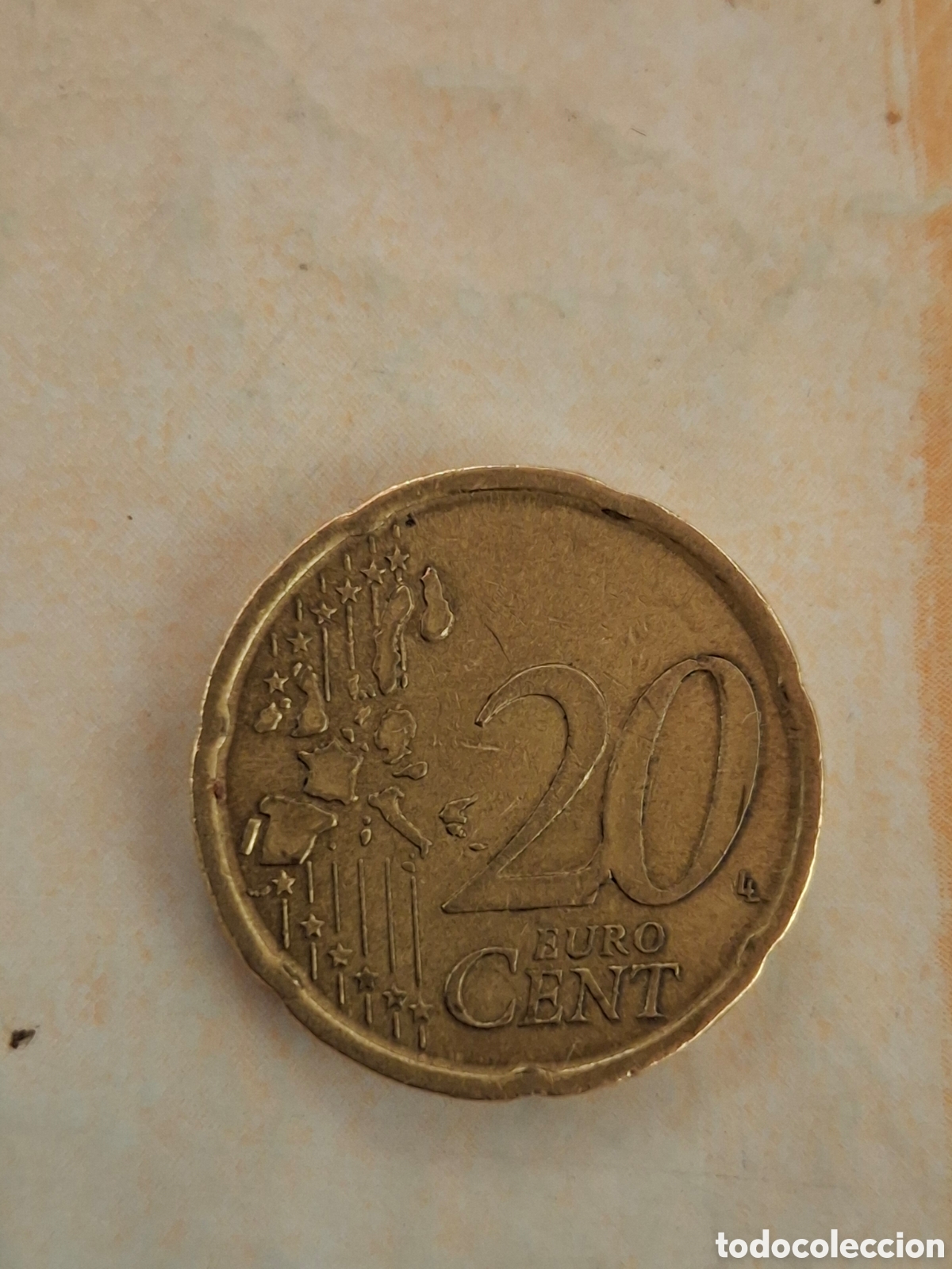 Monedas con errores: Moneda 20 cent con fallo en el flequillo - Foto 2