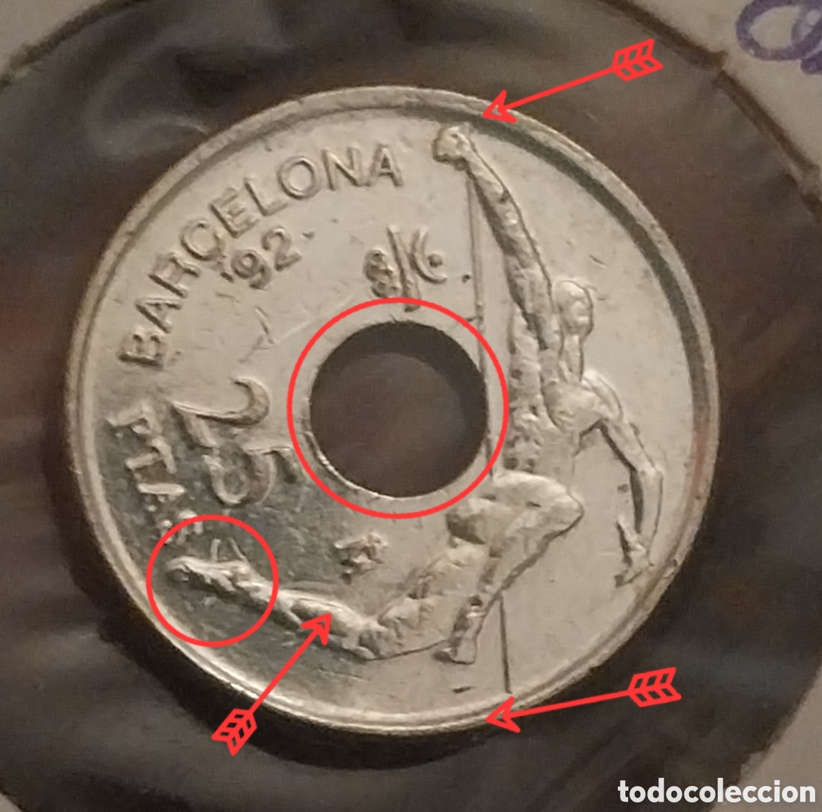 Monedas con errores: 25 Pesetas 1990 Barcelona 92 - Plata Ley 25 Ptas / Ensayo FNMT - MBC