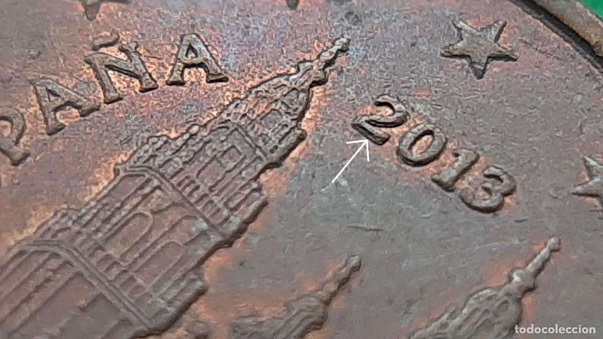 Monedas con errores: (ERROR-ESPA&Ntilde;A)(2013) 2 C&Eacute;NTIMOS CON FECHA REMARCADA - Foto 5