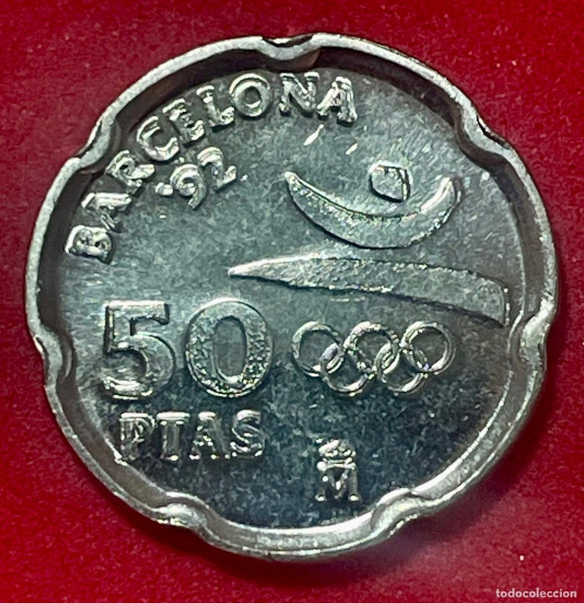 Monedas con errores: * ERROR * 50 PTAS 1992 SIN CIRCULAR . REVERSO REMARCADO PRECIOSA - Foto 1
